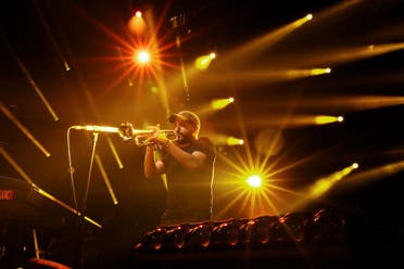 French-Lebanese trumpet player Ibrahim Maalouf performs during his first appearance at the 51st Montreux Jazz Festival in Montreux, Switzerland, July 13, 2017. reuters