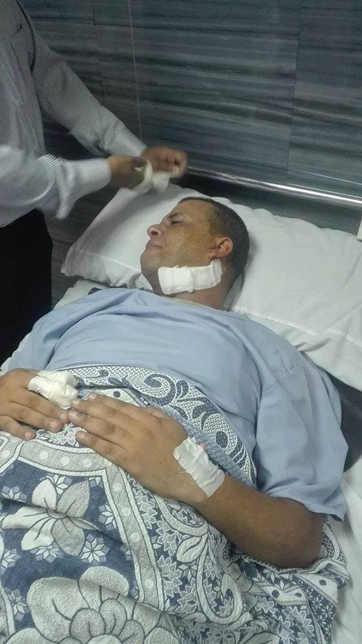 موظف الأمن بعد إجراء جراحة عاجله له