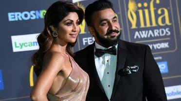 Bollywood Actress Shilpa Shetty arrives with Raj Kundra for the IIFA Awards July 15, 2017 at the MetLife Stadium in East Rutherford, New Jersey during the 18th International Indian Film Academy AFP