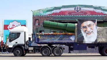A military truck carrying a missile and a picture of Iran's Supreme Leader Ayatollah Ali Khamenei in Tehran. (File photo: Reuters)
