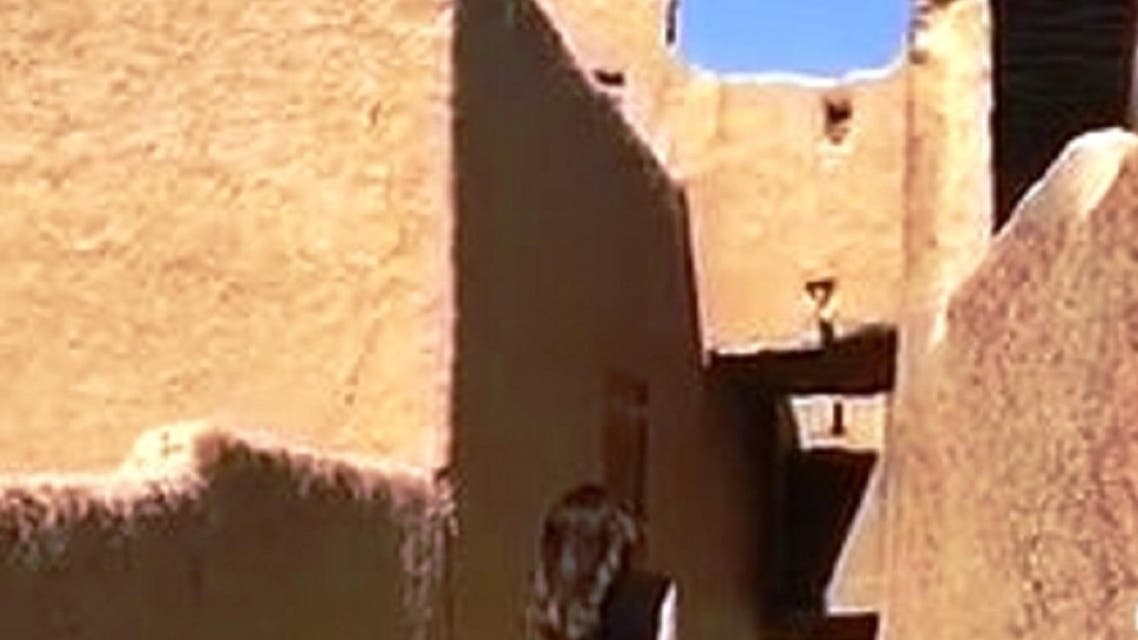 Video of a young woman appeared online showing her walking in a historic village north of the capital, Riyadh. (Social media)