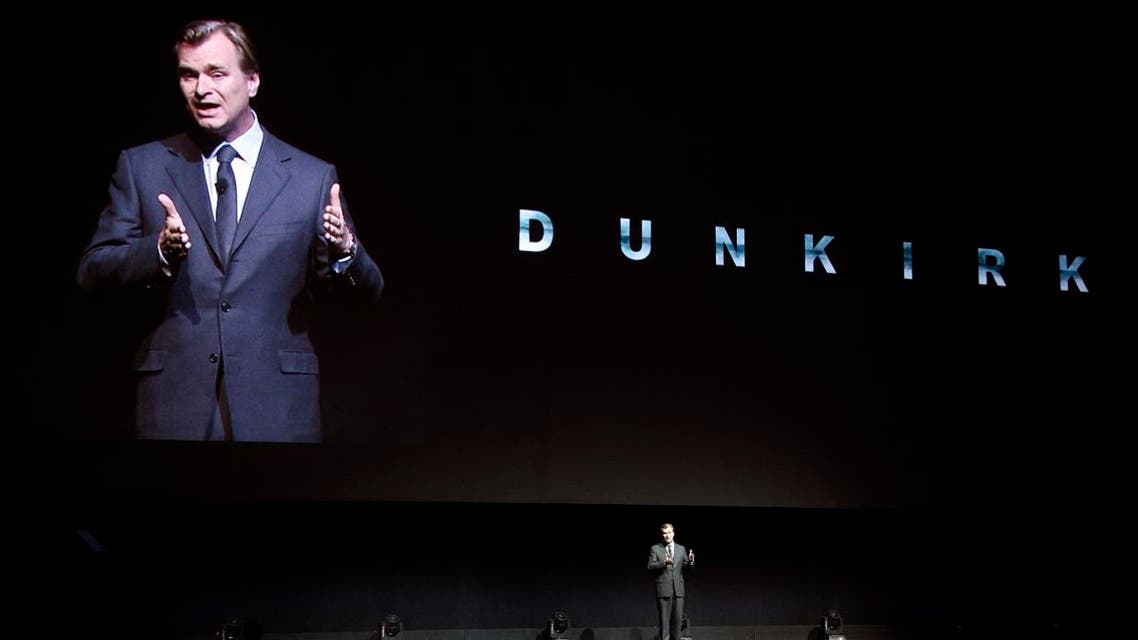 Director Christopher Nolan discusses his new film Dunkirk onstage during the Warner Bros. Pictures presentation at CinemaCon at Caesars Palace. (AP)