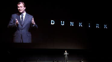  Director Christopher Nolan discusses his new film Dunkirk onstage during the Warner Bros. Pictures presentation at CinemaCon at Caesars Palace. (AP)