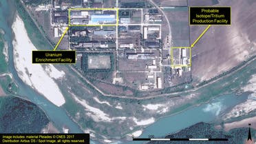 A satellite image of the radiochemical laboratory at the Yongbyon nuclear plant in North Korea by Airbus Defense & Space and 38 North released on July 14, 2017. “Includes material Pleiades © CNES 2017 Distribution Airbus DS / Spot Image, all rights reserved.” Courtesy Airbus Defense & Space and 38 North/Handout via REUTERS 