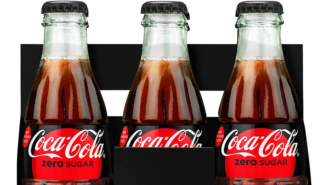 This photo provided by Coca-Cola shows a six-pack of bottled Coca-Cola Zero Sugar. 9AP)