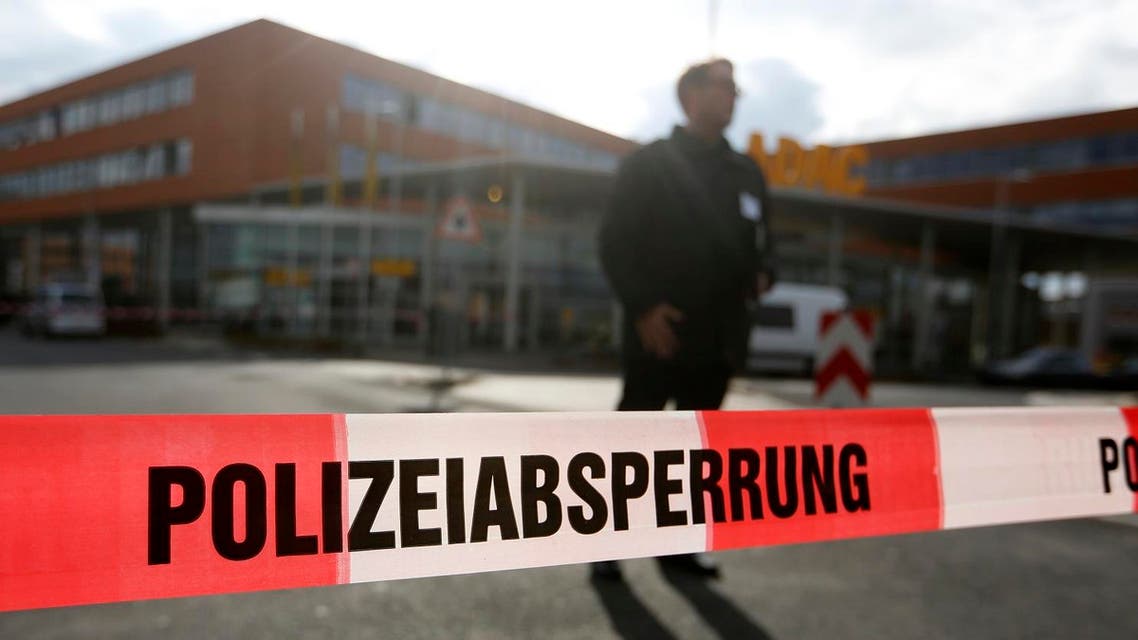 A barrier tape of the police is pictured in front of an office building in Germany. (File photo: Reuters)