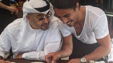 Nusret Gökçe shared an Instagram snap of the crown prince at the Abu Dhabi branch of Nusr-et Steakhouse. (Instagram)