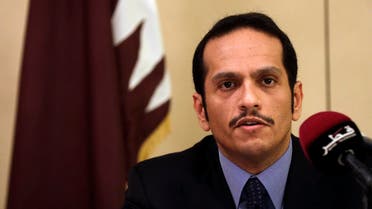 Qatari Foreign Minister Sheikh Mohammed bin Abdulrahman Al Thani, talks to journalists in Rome, Saturday July 1, 2017. (AP)