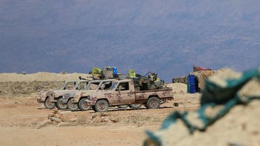 Hezbollah vehicles are seen in Jroud Arsal, Syria-Lebanon border, August 1, 2017. (Reuters)