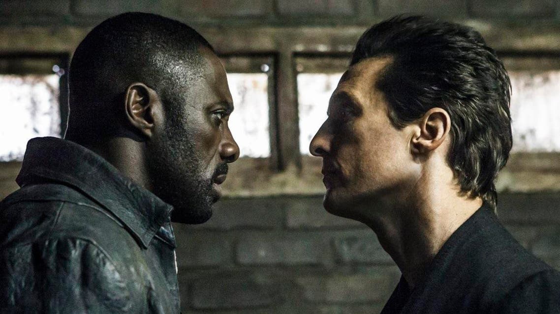 This image released by Sony Pictures shows Idris Elba, left, and Matthew McConaughey in the Columbia Pictures film, The Dark Tower. (AP)