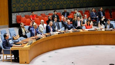 U.N. Security Council members vote on a US-drafted resolution toughening sanctions on North Korea, at the United Nations Headquarters in New York, on August 5, 2017. (AFP)