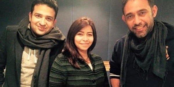 شيرين تتوسط عمرو مصطفى وتامر حسين