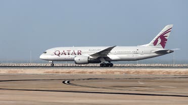  This file photo taken on July 20, 2017 shows a Qatar Airways plane taking-off from the Hamad International Airport in Doha. (AFP)