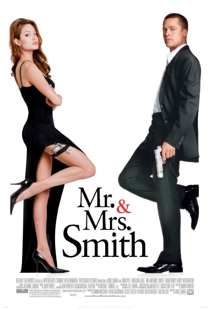 Jolie and Pitt starring in Mr and Mrs Smith in 2005. (IMDB)