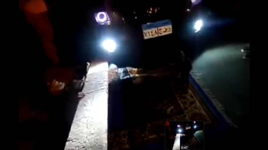 egypt man of steel shoshan run over by car (Screengrab)