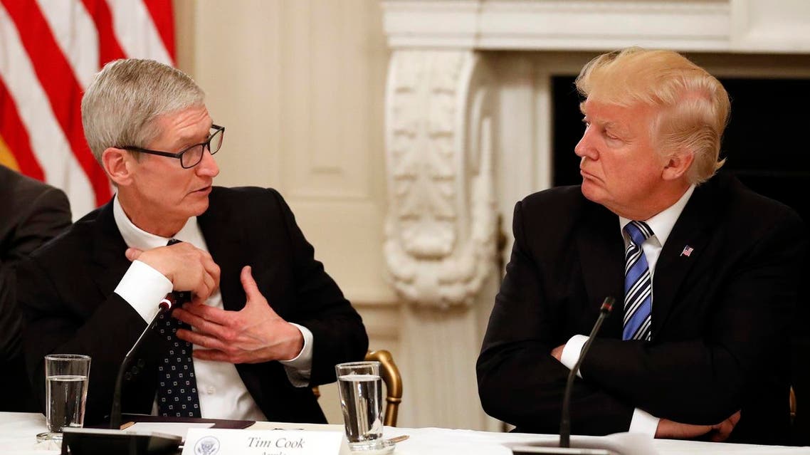 President Trump with Apple CEO Tim Cook. (AP)