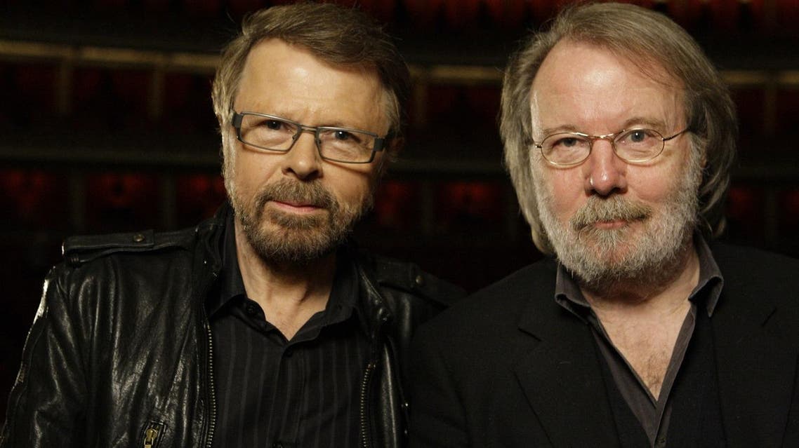 Swedish musicians Bjorn Ulvaeus (left), and Benny Andersson, formerly of Abba, pose at the Royal Albert Hall in London. (File photo: AP)