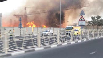 Dubai Civil Defense puts out fire at Jumeirah construction site