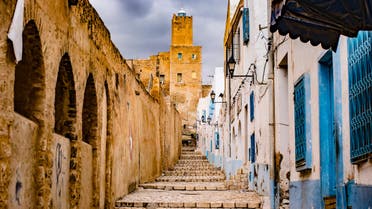  street in Medina in Sousse, Tunisia. 