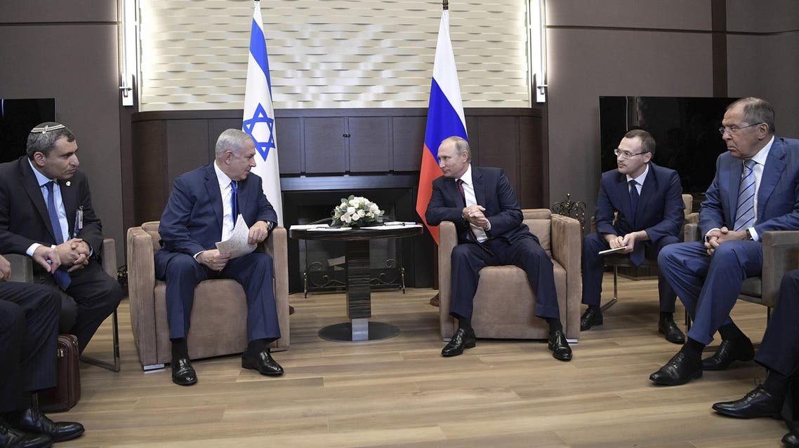 Vladimir Putin with Israeli Benjamin Netanyahu in Sochi, Russia, on August 23, 2017. (Reuters)
