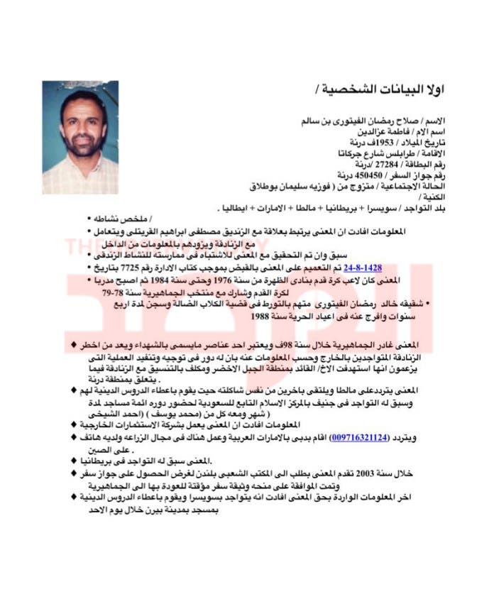 البيانات الشخصية للخطيب الليبي