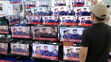 A man watches TV news report about North Korea’s nuclear test at an electronic shop in Seoul, South Korea on September 3, 2017. (Reuters)