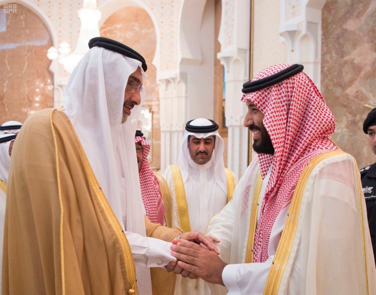ولي العهد الأمير محمد بن سلمان والشيخ عبدالله آل ثاني