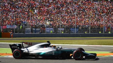Mercedes' British driver Lewis Hamilton competes to win the Italian Formula One Grand Prix at the Autodromo Nazionale circuit in Monza on September 3, 2017. (AFP)