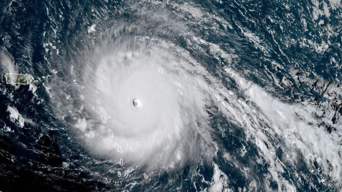This satellite image obtained from the National Oceanic and Atmospheric Administration (NOAA) shows Huricane Irma at 1930 UTC on September 5, 2017. (AFP)