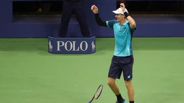 Kevin Anderson celebrates after match point against Pablo Carreno Busta of Spain at the US Open tennis tournament. (Anthony Gruppuso-USA TODAY Sports)