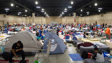 Hundreds of people gather in an emergency shelter in Miami, Florida, September 8, 2017. (AFP)