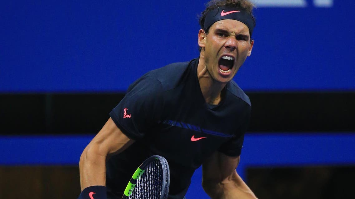 Rafael Nadal of Spain celebrates after defeating Juan Martin del Potro of Argentina in their Men's Singles Semifinal match on Day Twelve during the 2017 US Open at the USTA Billie Jean King National Tennis Center on September 8, 2017 in the Queens borough of New York City. Chris Trotman/Getty Images for USTA/AFP
