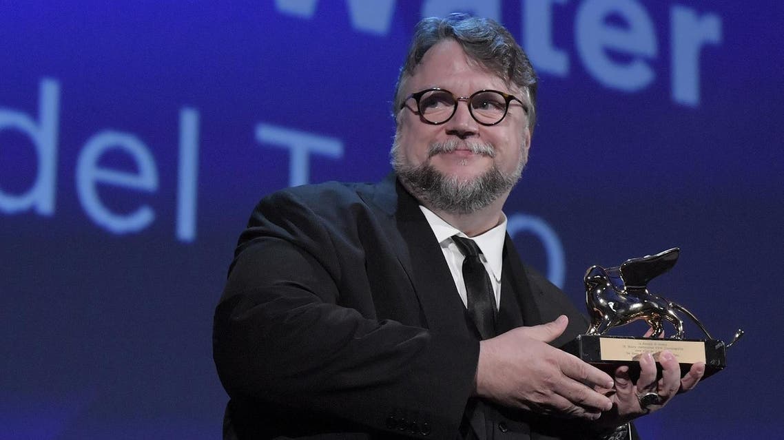 Director Guillermo Del Toro receives the Golden Lion for Best Film with the movie "The Shape of Water" during the award ceremony of the 74th Venice Film Festival on September 9, 2017 at Venice Lido. (AFP)