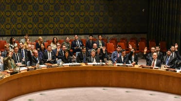 Ambassadors to the UN vote during a Security Council meeting on North Korea in New York City, US, September 11, 2017. (Reuters)