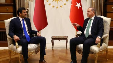 أمير قطر أردوغان في القصر الرئاسي في أنقرة