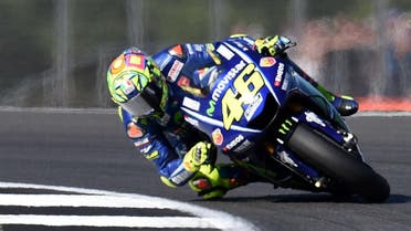 Movistar Yamaha MotoGP's Italian rider Valentino Rossi leads during the MotoGP race of the British Grand Prix at Silverstone circuit in Northamptonshire, southern England, on August 27, 2017. (AFP)