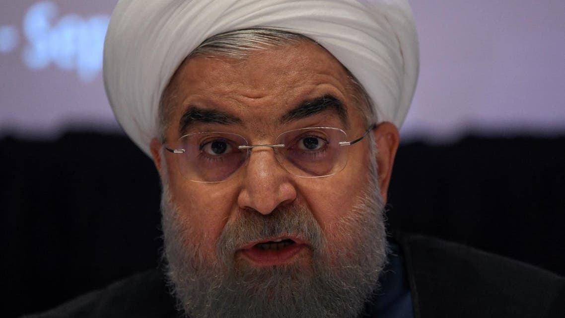 Hassan Rouhani answers a question during a press conference in New York on September 20, 2017. (AFP)