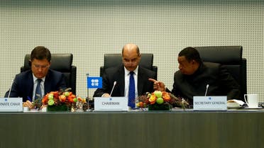Russia’s Energy Minister Alexander Novak, Kuwait’s Oil Minister and OPEC conference president, Essam al-Marzouq, and OPEC Secretary General Mohammad Barkindo, attend a meeting of the Organization of the Petroleum Exporting Countries (OPEC) and non-OPEC producing countries in Vienna, Austria, on September 22, 2017. (Reuters)