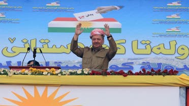Iraqi Kurdish President Barzani attends rally in support for the upcoming September 25th independence referendum in Zakho. (Reuters)