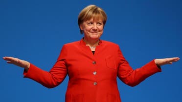 Projections showed Merkel’s conservative Union bloc finishing first in Sunday’s election but well short of its election results in 2013. (Reuters)