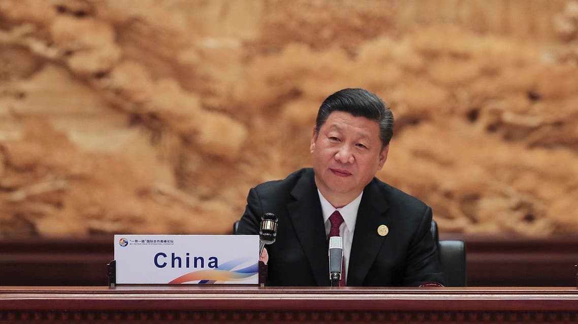 Chinese President Xi Jinping attends the roundtable summit phase one sessions of the Belt and Road Forum at the International Conference Center in Yanqi Lake on May 15, 2017 in Beijing, China. (AP)