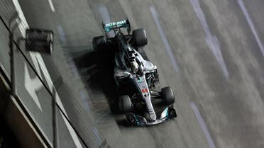 Mercedes' British driver Lewis Hamilton drives during the Formula One Singapore Grand Prix in Singapore on September 17, 2017. (AFP)