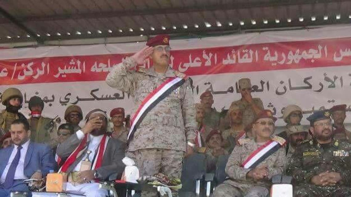 رئيس أركان الجيش اليمني خلال العرض العسكري