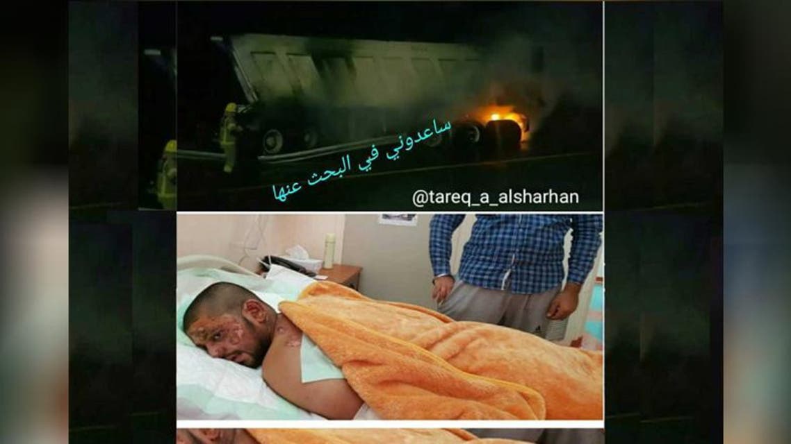 Emirati woman’s act of using ‘abaya’ to save driver on fire earns praise