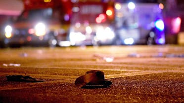 A cowboy hat lays in the street after shots were fired near a country music festival on October 1, 2017 in Las Vegas, Nevada. (AFP)