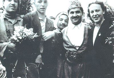 جلال طالباني في مؤتمر الطلبة والشباب العالمي في موسكو عام 1955 رئيسا لوفد طلبة كردستان