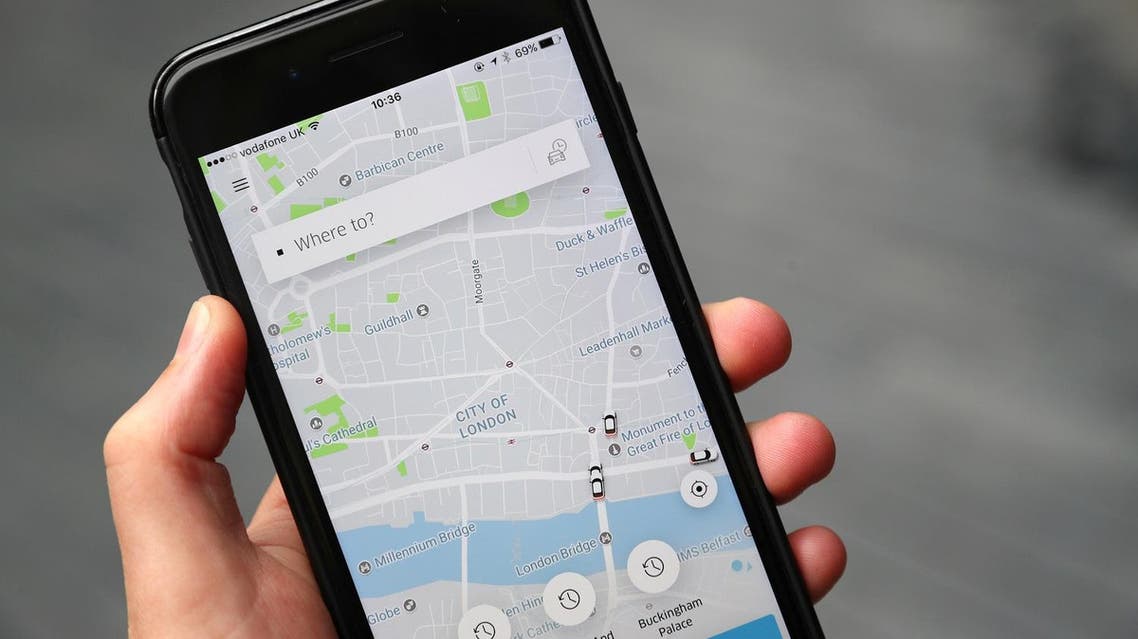 The Uber app is seen on mobile telephone in London, Britain, September 25, 2017. REUTERS/Hannah McKay