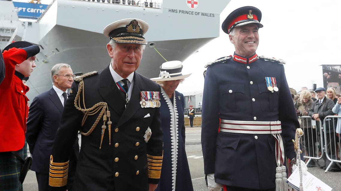 Britain's Prince Charles attends the naming ceremony for Royal Navy's second new Queen Elizabeth class aircraft carrier HMS Prince of Wales at Rosyth naval dockyards, in Scotland, September 8, 2017. REUTERS/Russell Cheyne