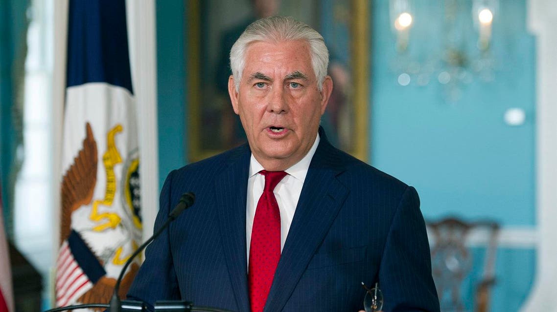 Secretary of State Rex Tillerson makes a statement at the State Department in Washington, Wednesday, Oct. 4, 2017. (AP Photo/Cliff Owen)