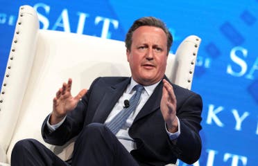 Former British Prime Minister David Cameron speaks during the SALT conference in Las Vegas, Nevada, US May 17, 2017. (Reuters))